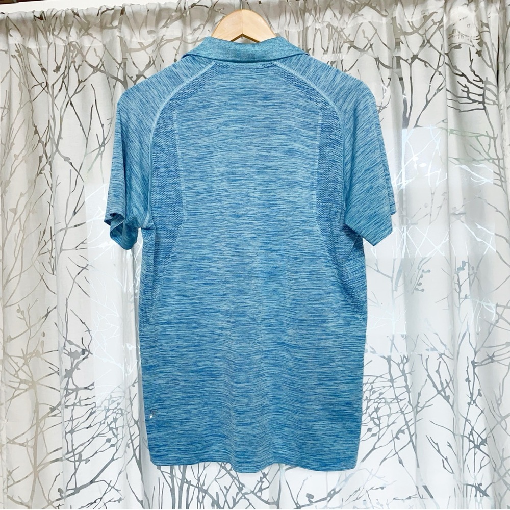 Lululemon hydra blue Metal Vent Tech Polo collared short sleeve tee shirt - Picture 2 of 7
